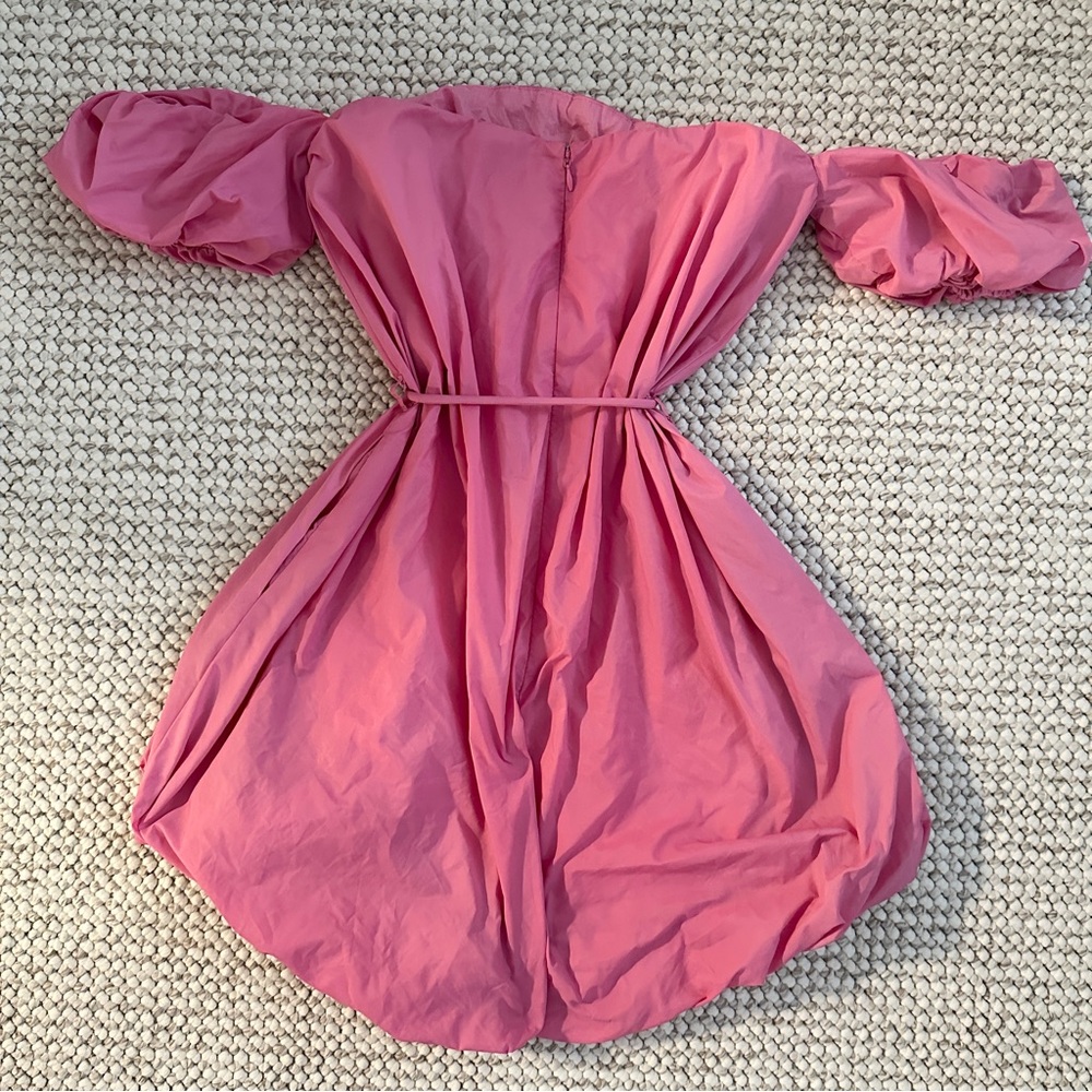 STAUD Ash Off the Shoulder Pink Mini Dress - Picture 6 of 6
